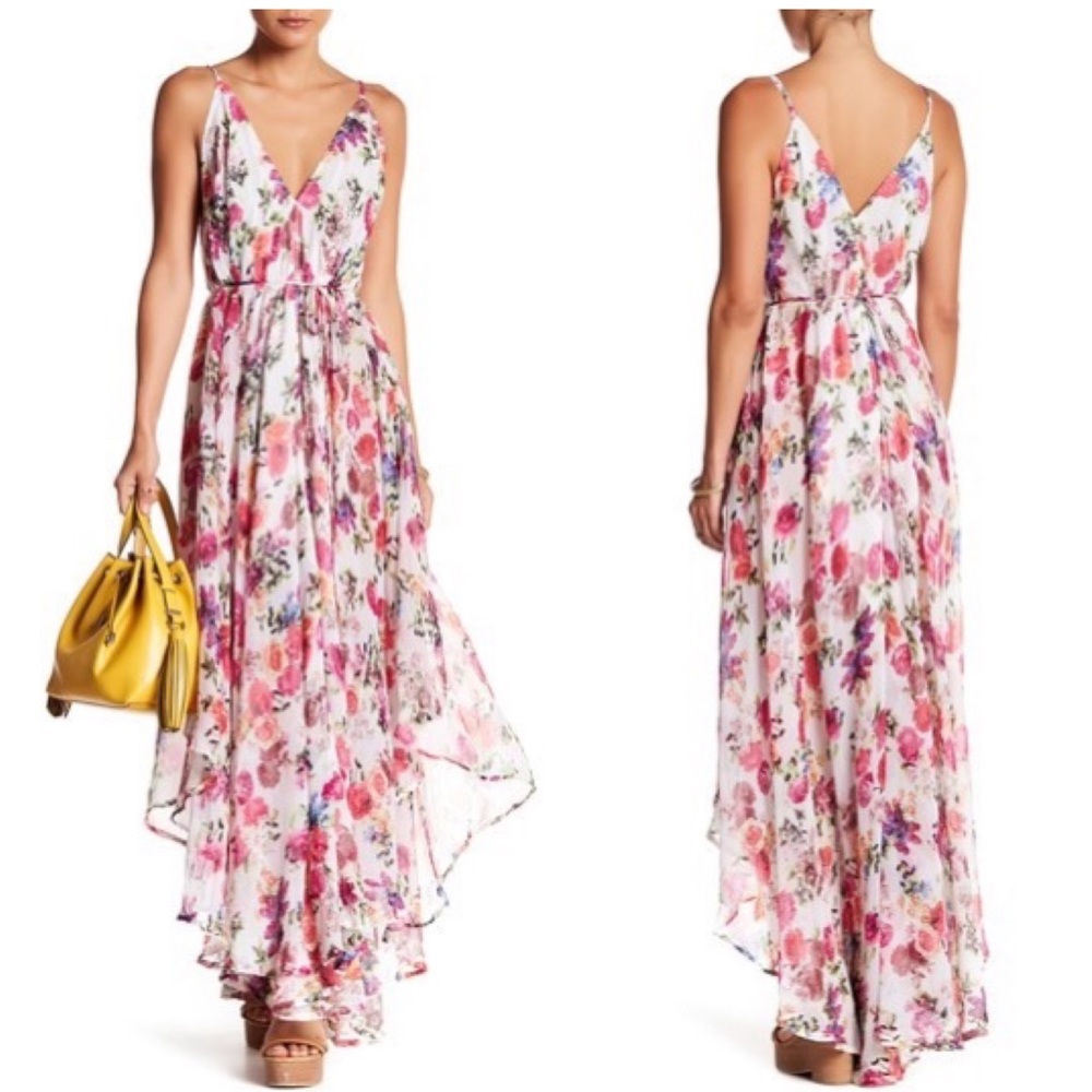 Anthropologie RAGA Floral Bloom Maxi Dress Multicolor